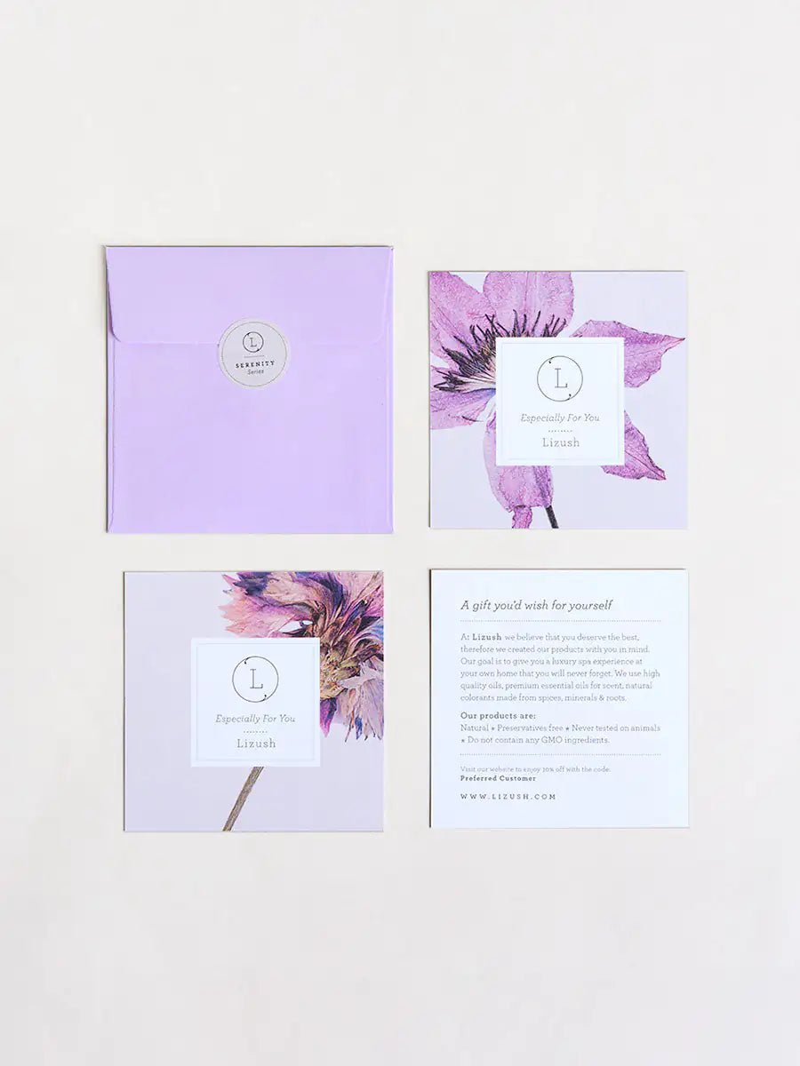 Lizush All Natural Lavender Gift Box with Bath Bomb and Shower Steamer - bath & body products - Premium Supplements