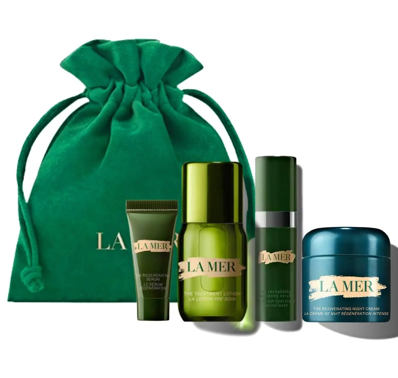 La Mer Skincare Travel Size Gift Set Moisturizing Night Cream Regenerating Serum The Treatment Lotion - Premium Supplements