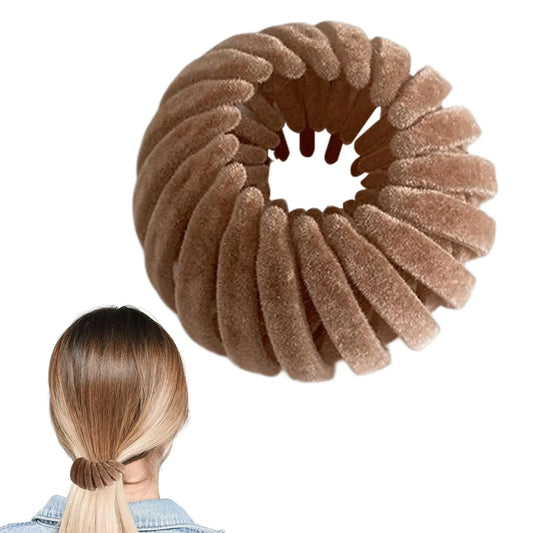 Birds Nest Hair Clips - Velvet Ponytail Holder Hair Claw Clamps | Birds Nest Plate Hairpin Hair | Lazy Birds Nest Plate Hairpin | Hair Styling Tools For Girls Women Friends Sisters To Make Ponytail - Premium Supplements
