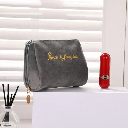 Velvet Cosmetic Bag for Makeup and Toiletries Storage - Premium Supplements
