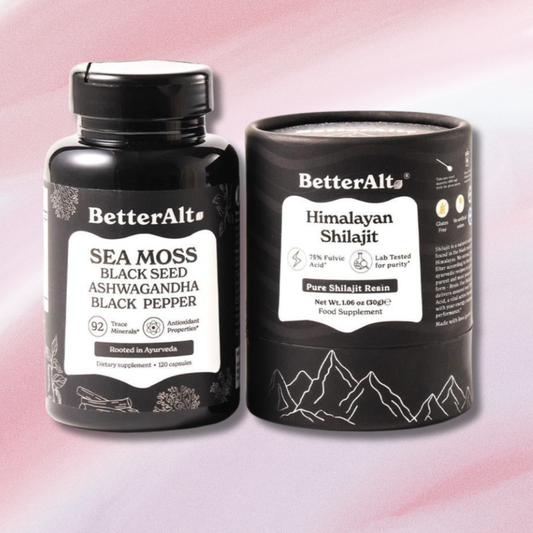 Himalayan Shilajit Superfood Capsules — Sea Moss, Ashwagandha & Black Pepper for Energy, Mood & Immunity
