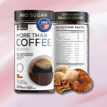 Organic Mushroom Coffee — 9 Mushroom Adaptogen Blend with Lion’s Mane, Chaga, Reishi & Turkey Tail