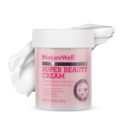 NATURE WELL Clinical Super Beauty Cream for Face & Body Ultimate Beauty Solution Featuring Collagen Tripeptides That Provides Intense Hydration While Leaving Skin Beautifully Plump 16 Oz - Premium Supplements