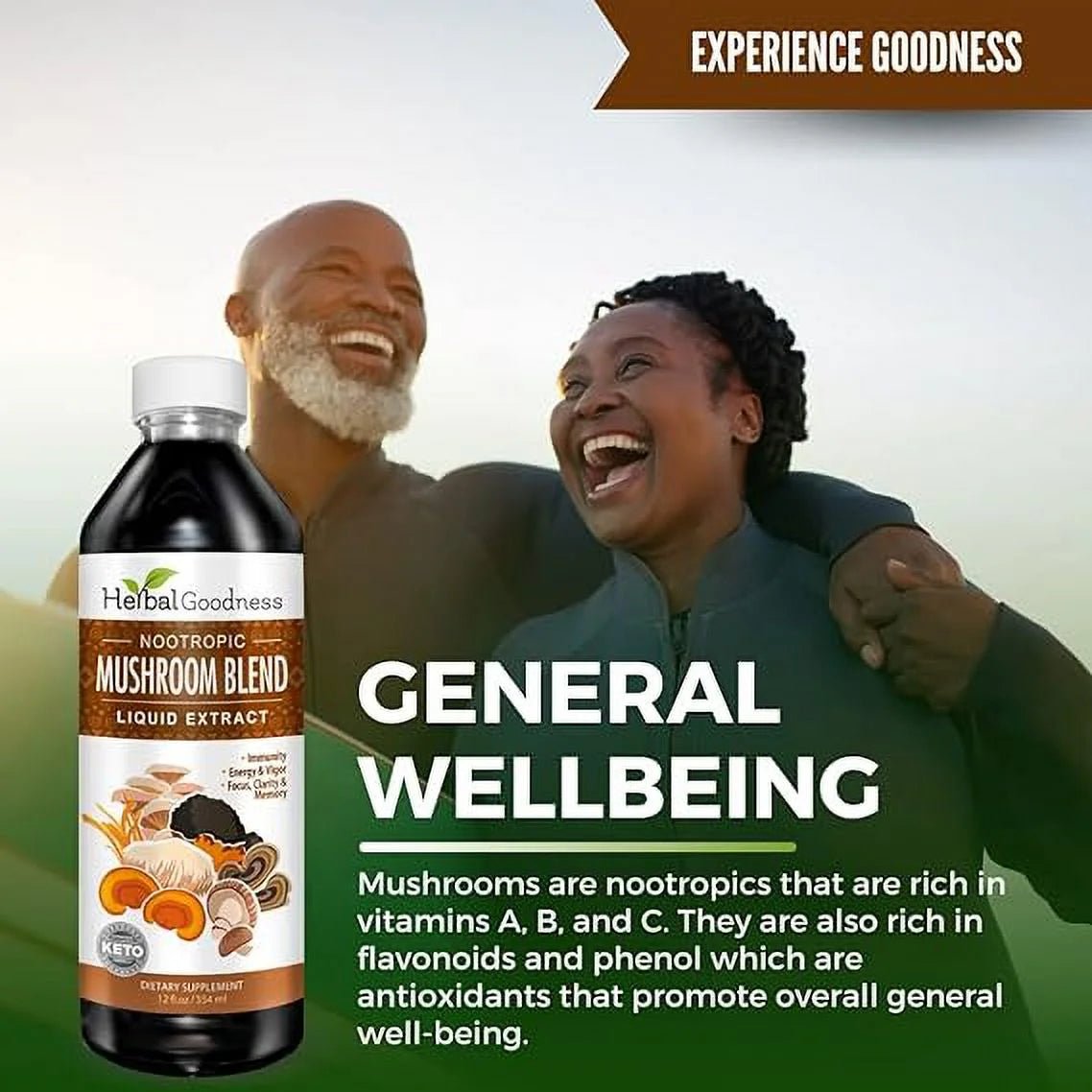 Mushroom Supplements Blends Liquid Extract 12Fl.Oz, Reishi, Chaga, Turkey Tails, Organic Lion'S Mane, Nootropic Brain Supplements for Memory and Focus - Premium Supplements