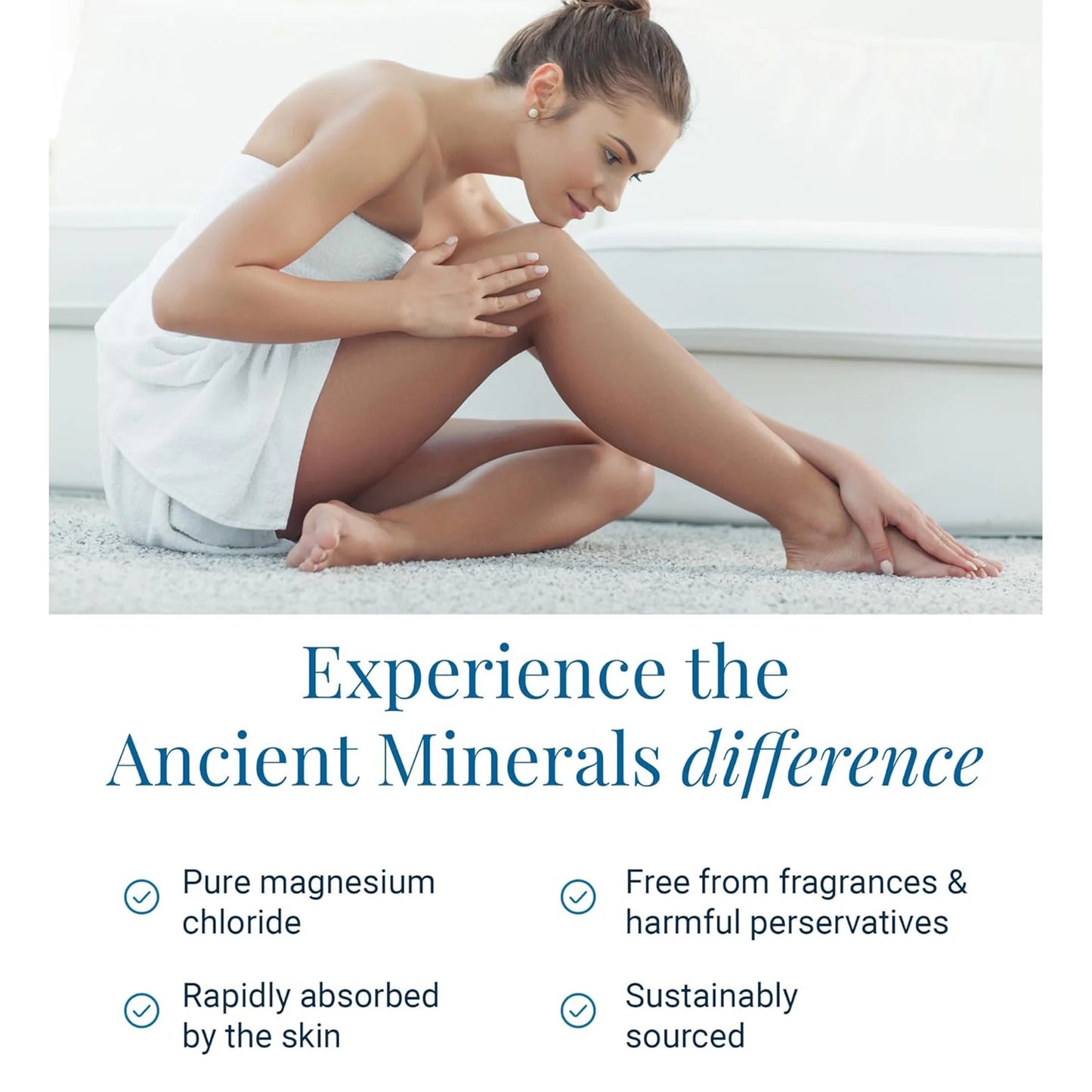 Magnesium Oil Spray Bottle, Topical Magnesium Spray for Leg Cramps, Soreness, and Stress Relief, 4 Oz - Premium Supplements