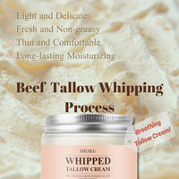 Whipped Beef Tallow for Skin Organic Grass Fed Beef Tallow and Honey Moisturizer - Premium Supplements