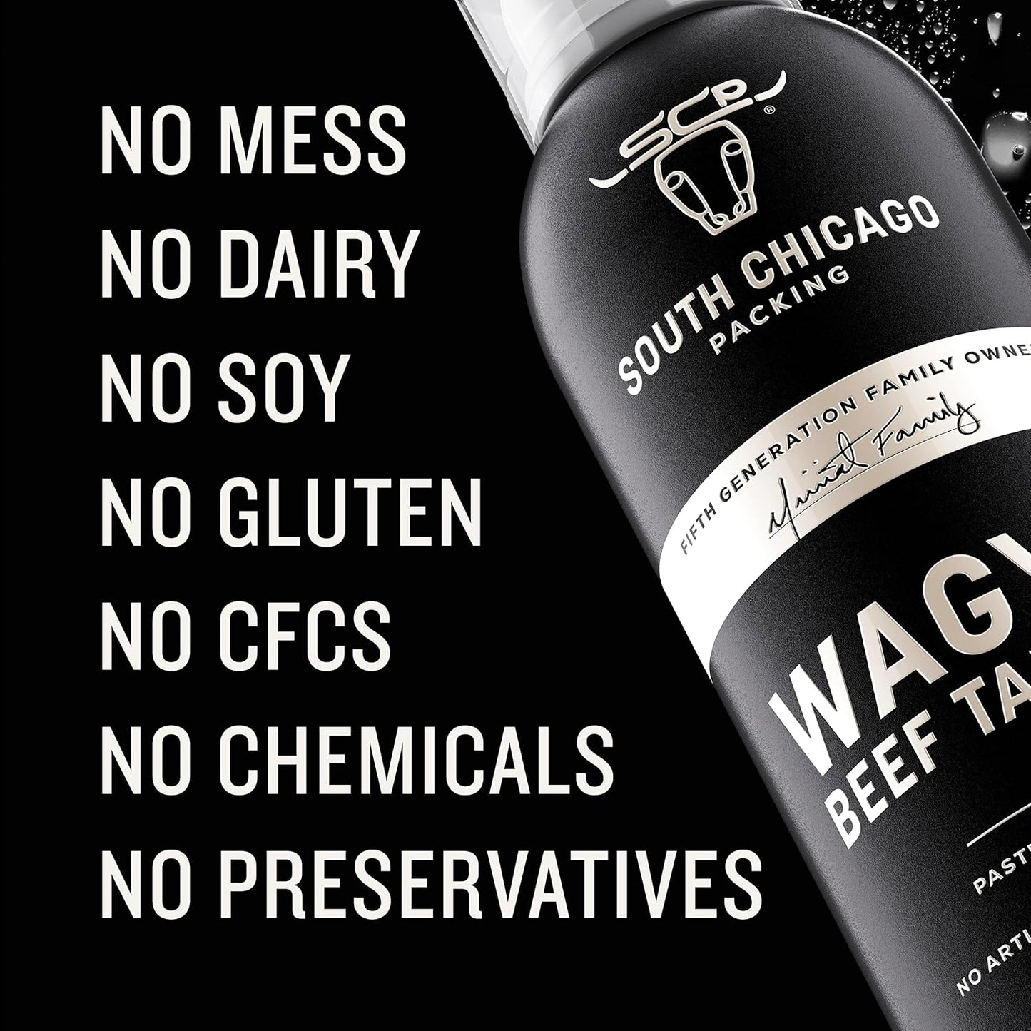 South Chicago Packing Wagyu Beef Tallow Spray, Umami - Rich, Flavorful, Perfect Fo - Premium Supplements