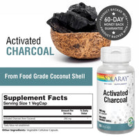 Activated Charcoal 280Mg | Coconut Source | Healthy Inner Cleansing & Digestive Tract Support | Non - Gmo, Vegan & Lab Verified | 90 Capsules - Premium Supplements