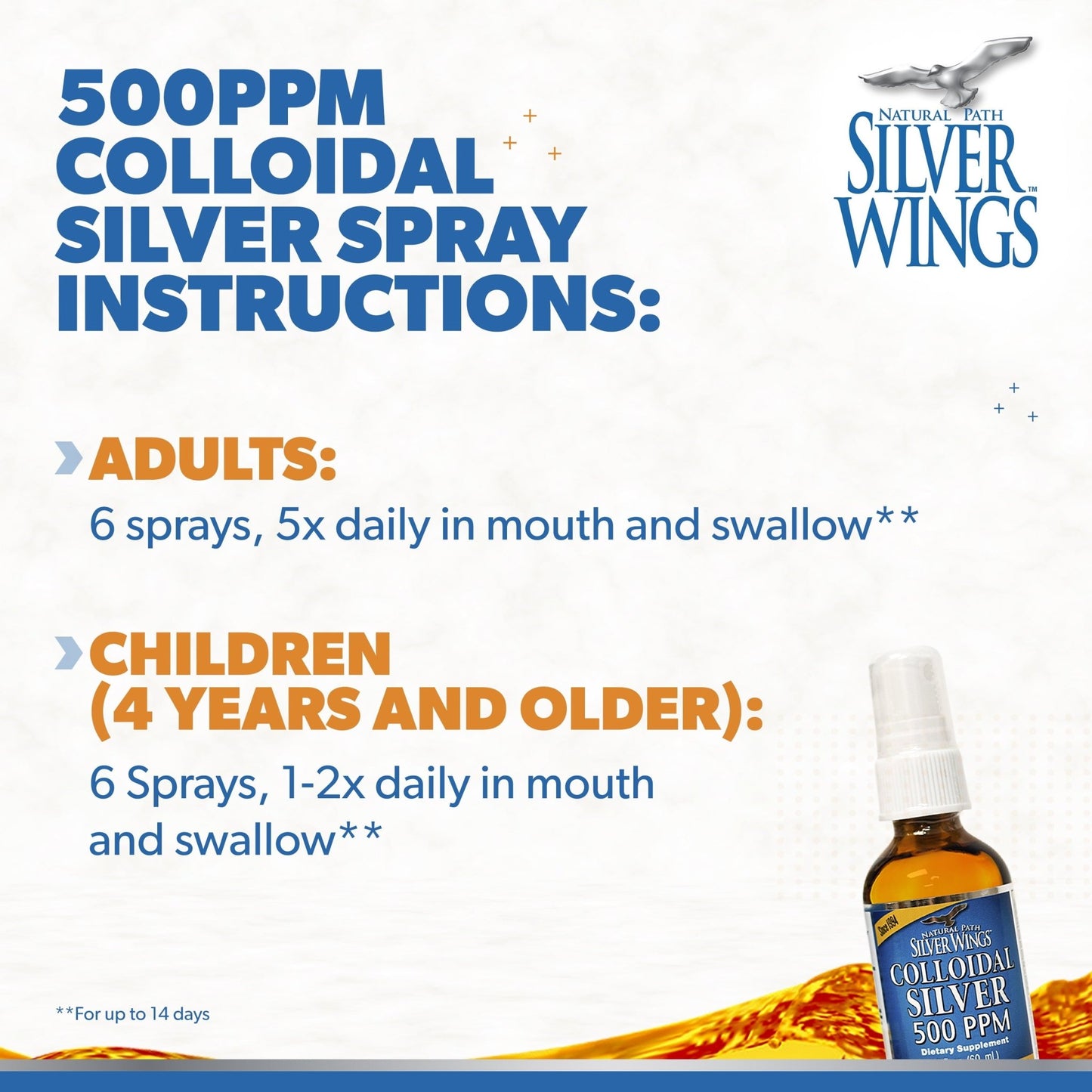 Colloidal Silver - Extra Strength Liquid Immune Support Supplement - 500Ppm (2500Mcg) - 2Oz Spray - Premium Supplements