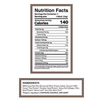 Chocolate Protein Powder - Individual Stick - Premium Supplements