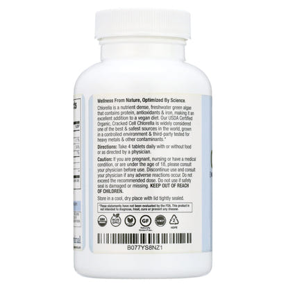 Organic Chlorella Tablets, Non - Gmo, No Additives or Fillers, 120 Count - Premium Supplements