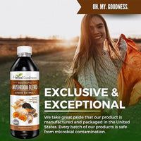 Mushroom Supplements Blends Liquid Extract 12Fl.Oz, Reishi, Chaga, Turkey Tails, Organic Lion'S Mane, Nootropic Brain Supplements for Memory and Focus - Premium Supplements