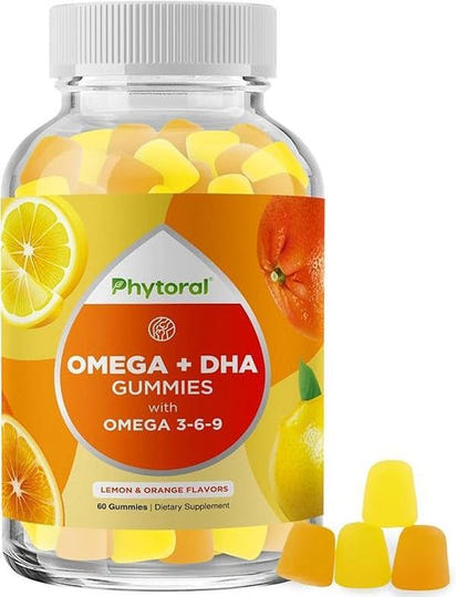 DHA Omega 3 - 6 - 9 Gummies for Adults - Premium Supplements