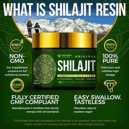 Pure Himalayan Shilajit Resin - Premium Supplements