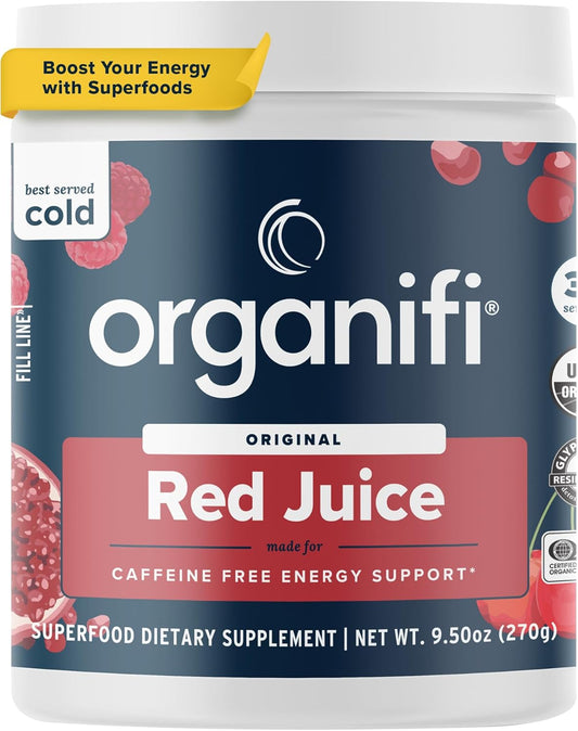 Red Juice - Energy Powder Reduces Afternoon Crashes and Boosts Digestion and Immune System, 30 Servings