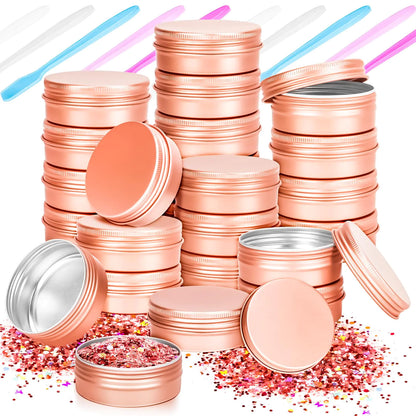 MotBach 24 Pack 0.5oz Tin Jars 15ml Metal Tin cans 1/2 Ounce Aluminum tin can jar Containers with Lid for Lotion Bars Spices Salve Beard Balm Balms Toiletries Creams Samples Makeup Cosmetic - Premium Supplements