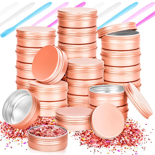 MotBach 24 Pack 0.5oz Tin Jars 15ml Metal Tin cans 1/2 Ounce Aluminum tin can jar Containers with Lid for Lotion Bars Spices Salve Beard Balm Balms Toiletries Creams Samples Makeup Cosmetic - Premium Supplements
