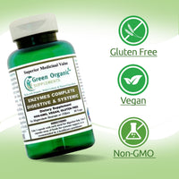 Green Organic Supplements Enzymes Complete, Digestive & Systemic - Premium Supplements