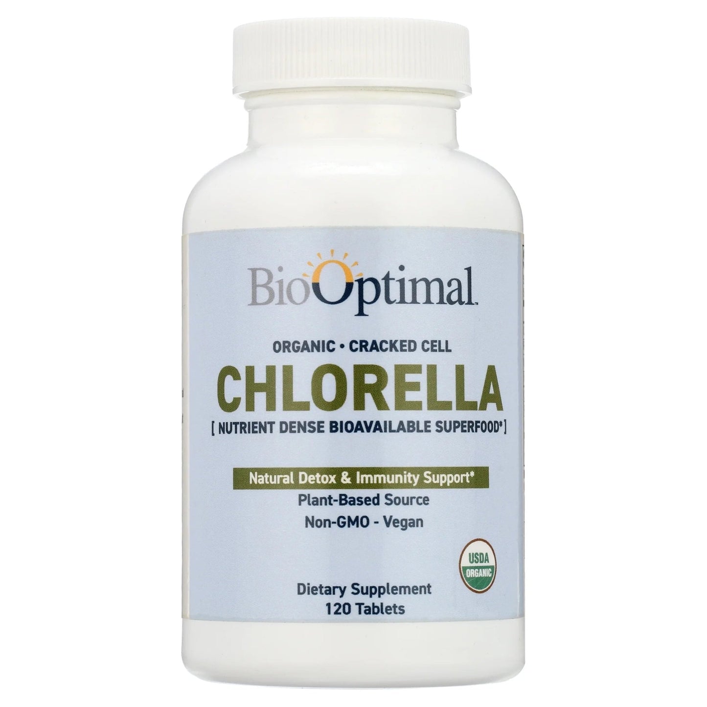 Organic Chlorella Tablets, Non - Gmo, No Additives or Fillers, 120 Count - Premium Supplements