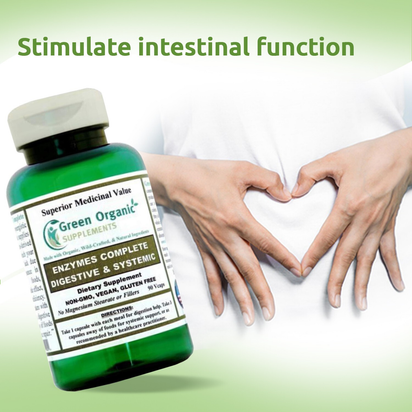 Green Organic Supplements Enzymes Complete, Digestive & Systemic - Premium Supplements