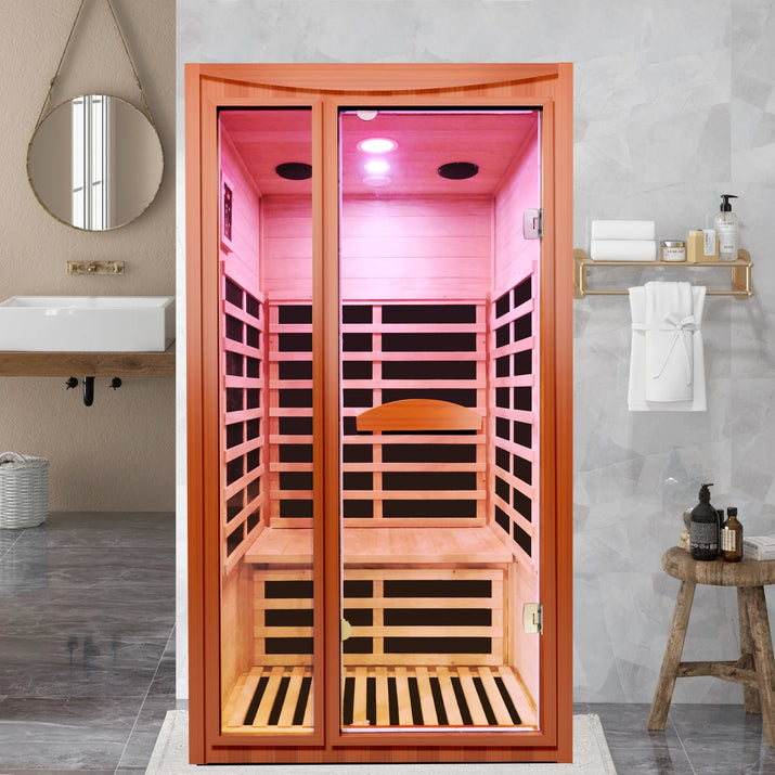 Genreen 2 - Person Steam Sauna, Traditional Sauna for Home, Home Spa Sauna, Indoor Sauna - Premium Supplements