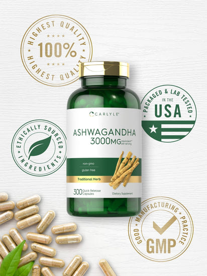 Ashwagandha Capsules | 3000Mg Supplement | 300 Pills | Non - Gmo, Gluten Free | by - Premium Supplements