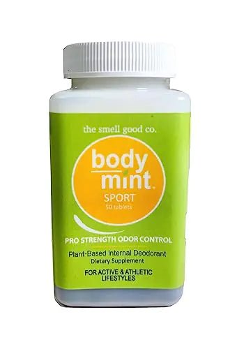 Body Mint Sport Extra Strength Chlorophyll Deodorizing Supplement for Full Body Freshness Aluminum - Free Plant - Based Internal Deodorant Designed for Active and Athletic Lifestyles 50 tabs - Premium Supplements