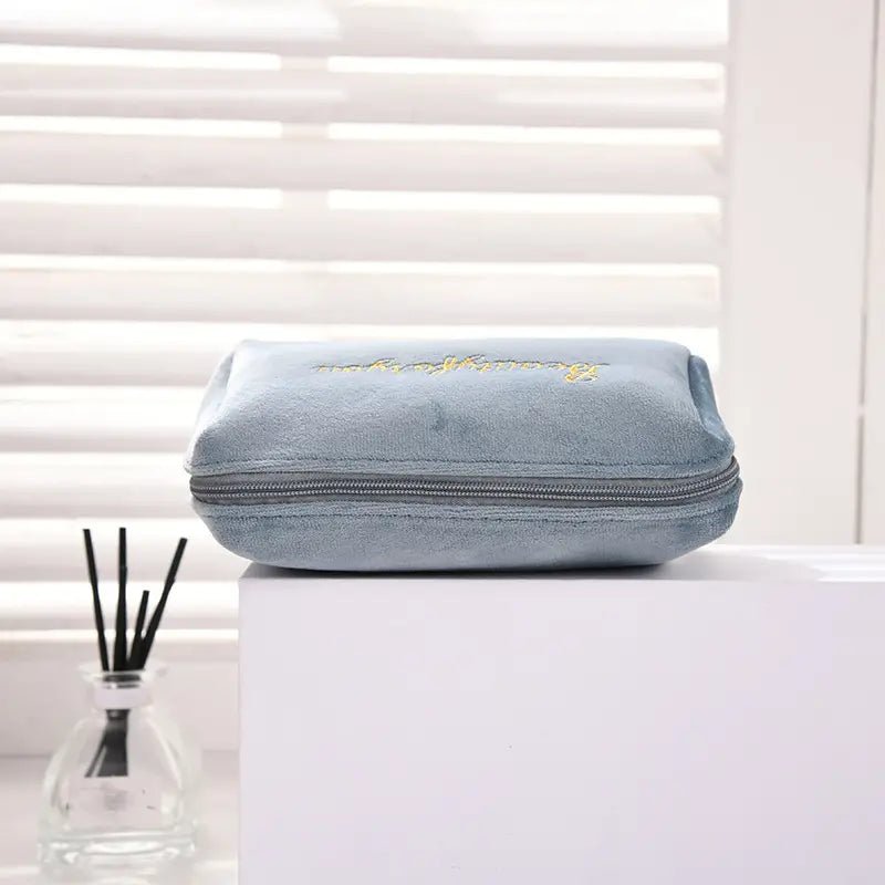 Velvet Cosmetic Bag for Makeup and Toiletries Storage - Premium Supplements