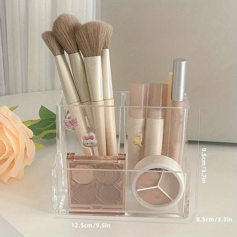 Clear Makeup Brush Holder and Cosmetic Organizer Box - Premium Supplements
