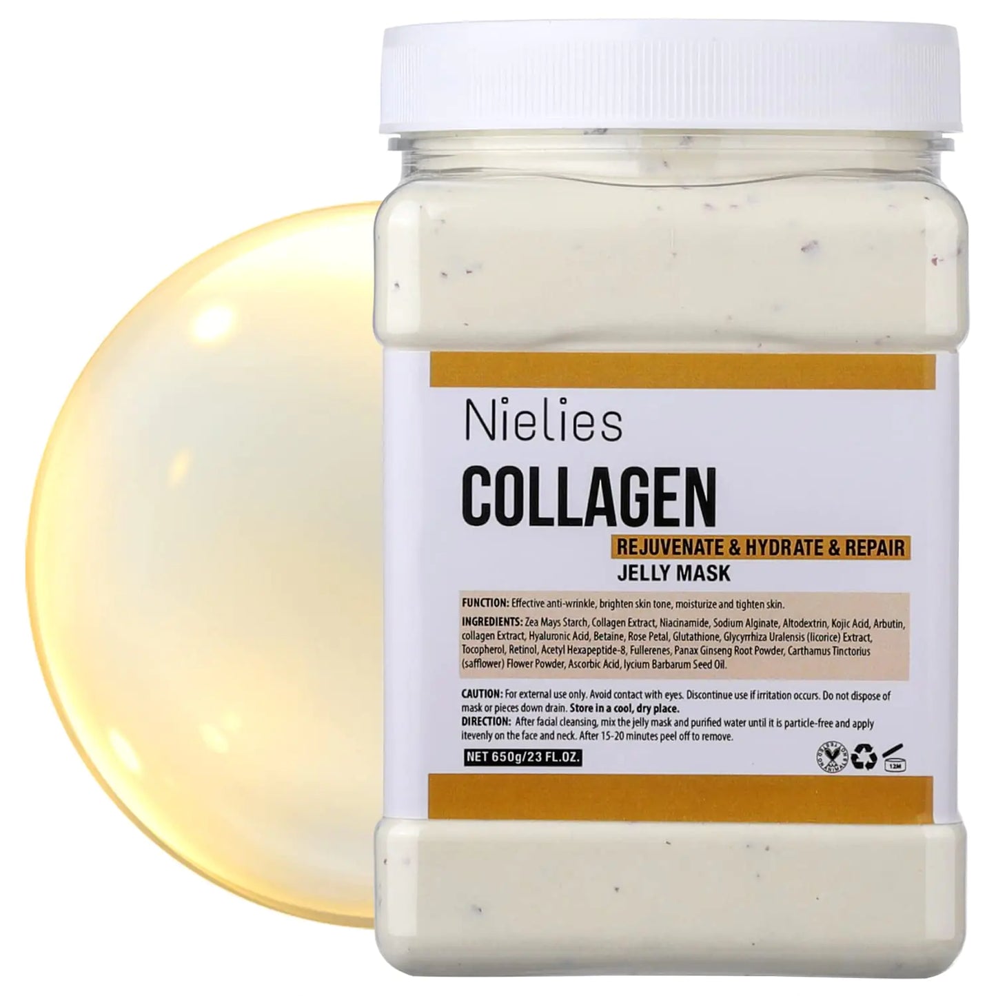 Nielies Hydro Jelly Masks for Facials Jelly Mask Powder Esthemax Hydro Jelly Mask Moisturizing& Hydrating 23 Fl Oz (Collagen) - Premium Supplements