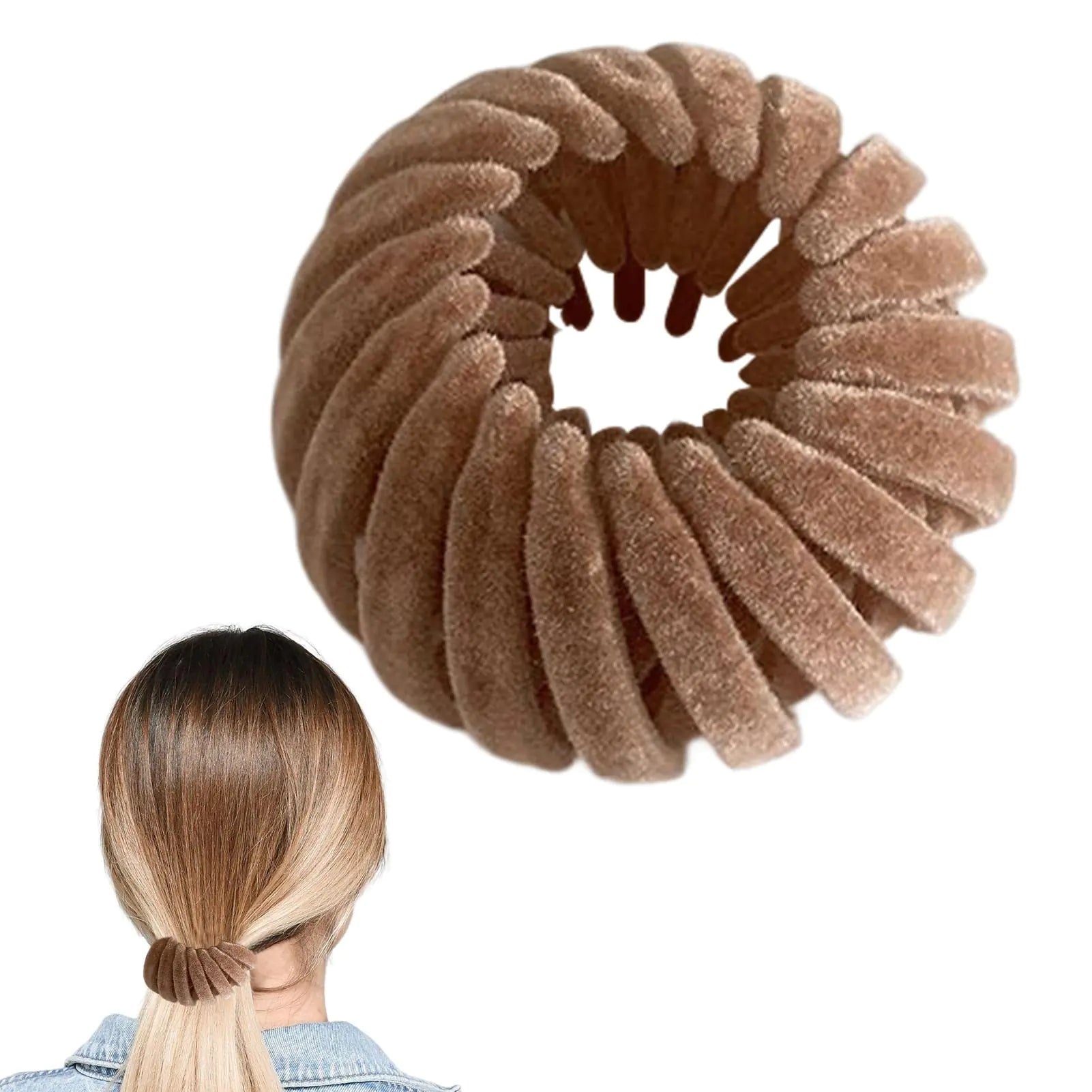 Birds Nest Hair Clips - Velvet Ponytail Holder Hair Claw Clamps | Birds Nest Plate Hairpin Hair | Lazy Birds Nest Plate Hairpin | Hair Styling Tools For Girls Women Friends Sisters To Make Ponytail - Premium Supplements