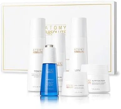 Absolute Skincare Set - Toner Ampoule Serum Lotion Eye - Complex Nutrition Cream | Korean Skincare l Moisturizer - Premium Supplements