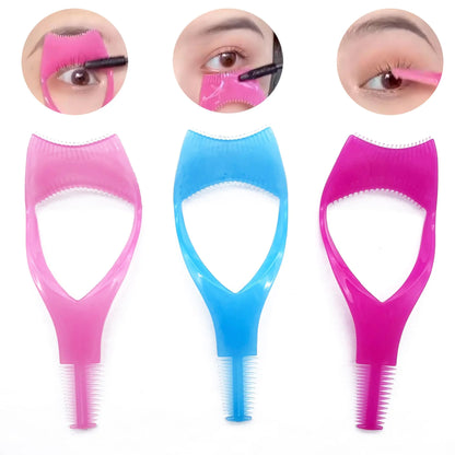 Mascara Shield Lash Buddy Applicator Tool NINGLASH 3 Pcs Lash Applicator Makeup Cosmetic Mascara Guard Eyelash Tool 3 in 1 Eyelash Tool Upper Lower Eye Lash Mascara Separator Tool Eyelash Comb - Premium Supplements